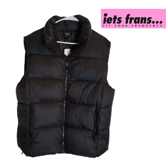 Urban Outfitters Iets Frans Men’s Quilted Puffer Vest NWT Black Small - Picture 1 of 11